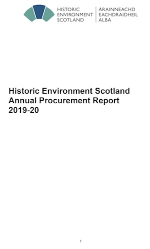 Front cover of the procurement annual report 2019-20