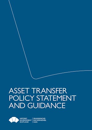 A cover image with a blue background and a white outline of a keystone